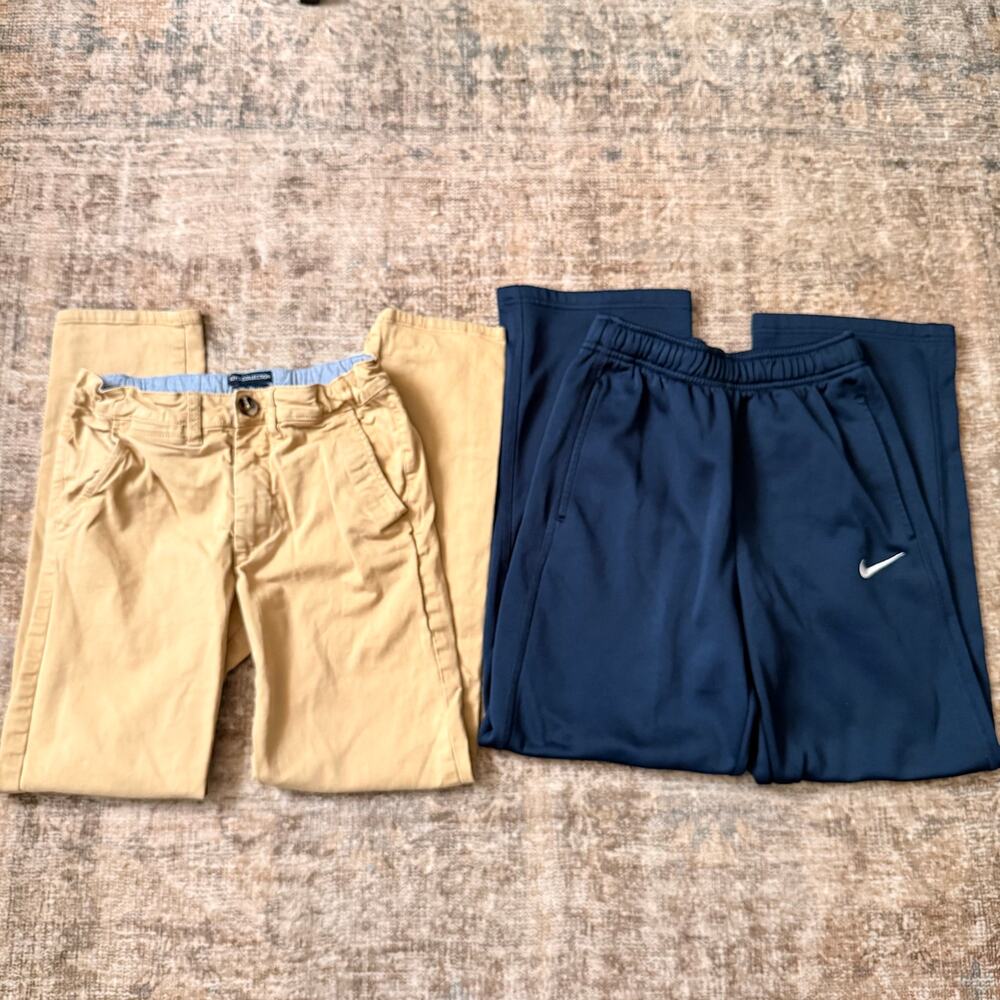 Boys 2 pc Bundle - Boys H&M Slim Stretch Chino Pants & Nike Athletic Sweatpant